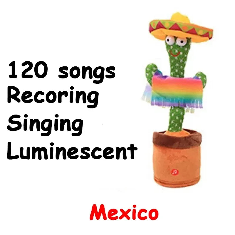 Rechargeable Dancer Cactus Glowing Dancing Electronic Plush Toys