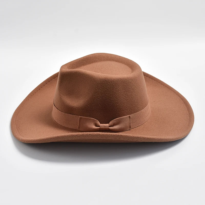 Big Wide Brim Felt Fedora Hat for Women