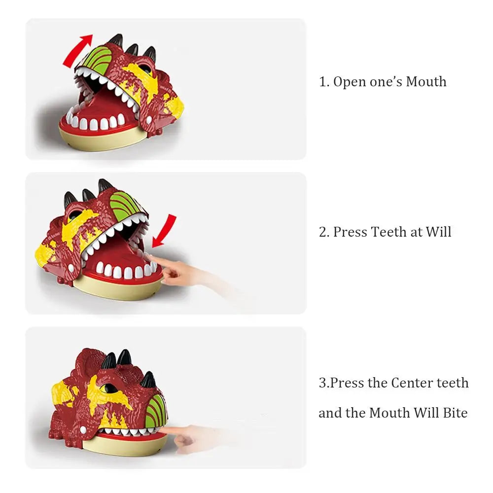 Plastic Bite Finger Toy Funny Random Color Mini Dinosaur