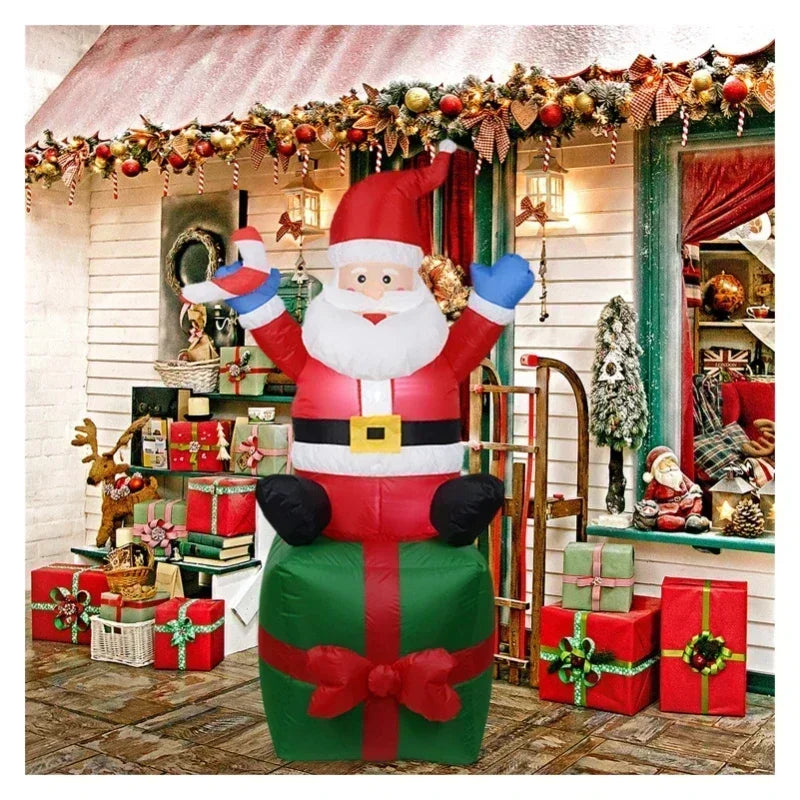 Christmas Inflatable Santa Claus Gift Model