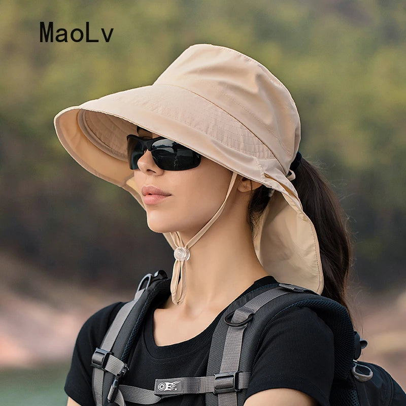 Summer Hats for Women Outdoor UV Anti Neck Protection - TotalWellnessMarketplace