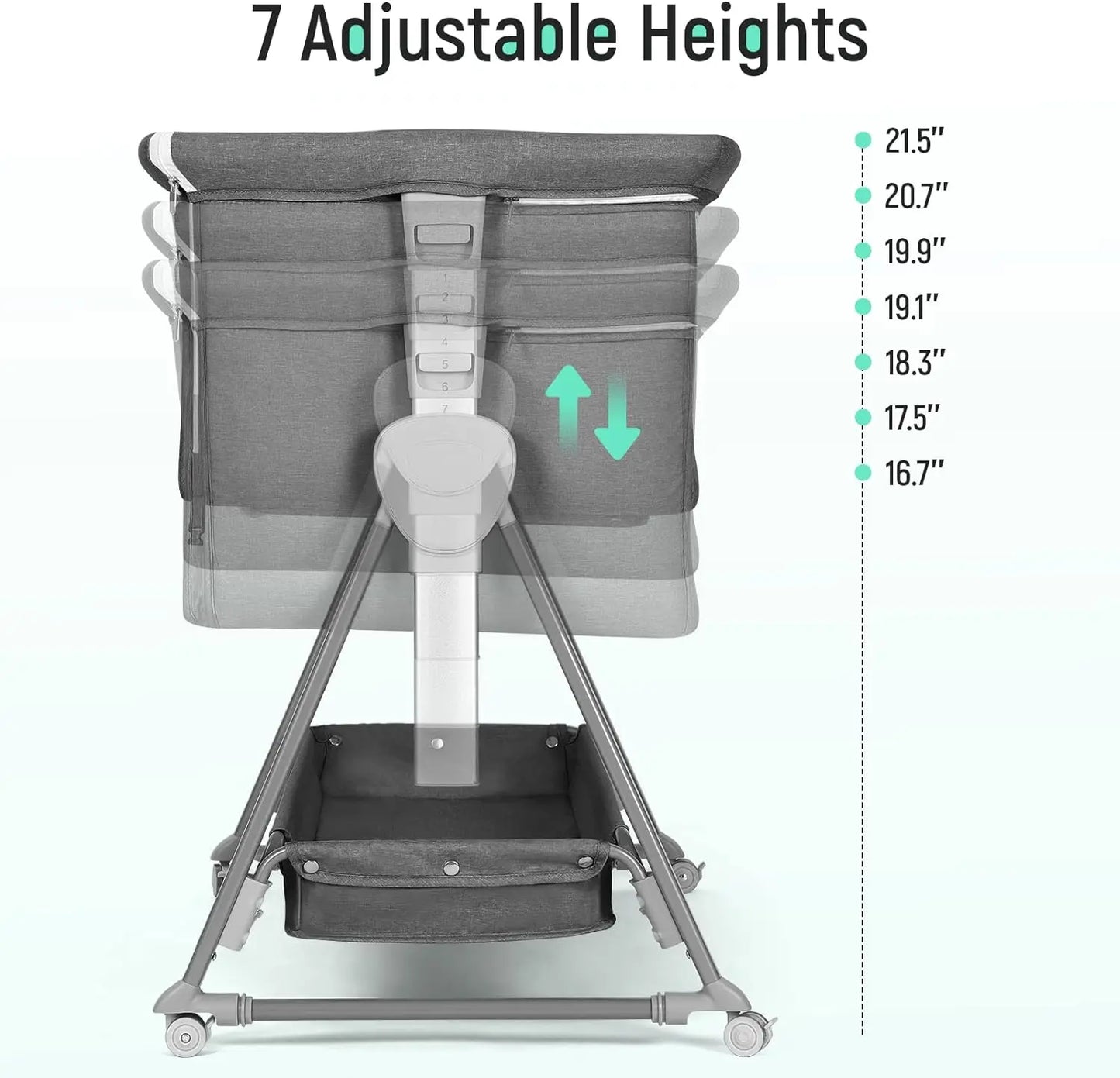 Baby Bassinet, Beside Sleeper for Baby Easy Folding Bedside