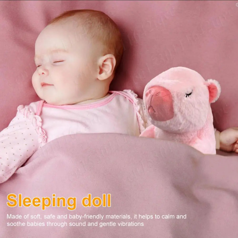 Baby Plush Doll Breathing Bear Baby Soothing Otter Toy Kids Music Sleep