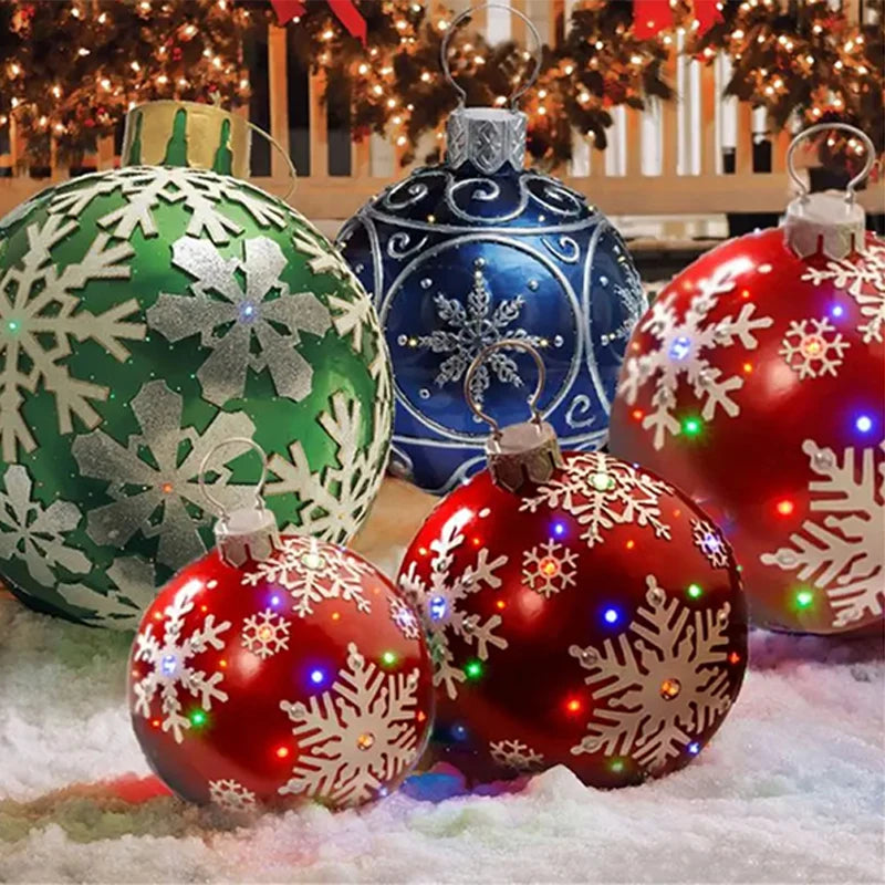 Christmas Inflatable Balloon Round PVC Large Christmas Balloon