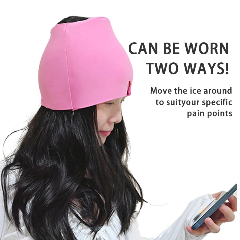 Gel Ice Headache Migraine Relief Hat Cold Compress Therapy