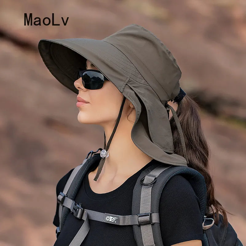 Summer Hats for Women Outdoor UV Anti Neck Protection - TotalWellnessMarketplace