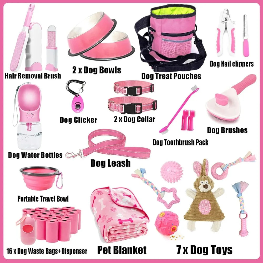 Pet Supplies, Puppy Supplies Starter Kit - 39-Piece Set of Puppy Essentials