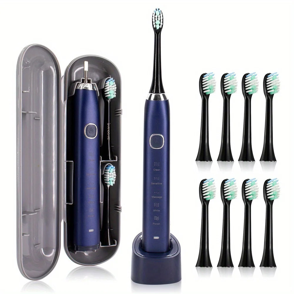 Smart Sonic Electric Toothbrush Ultrasound IPX7 Rechargeable