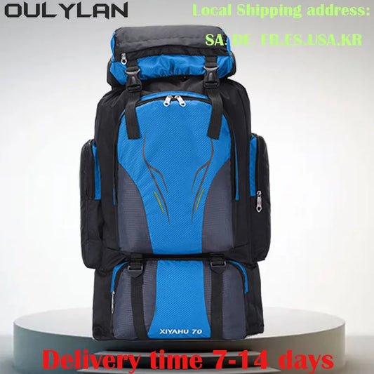 70L High Capacity Hiking Backpack Women Outdoor Travel Camping Backpack Men Waterproof Bag