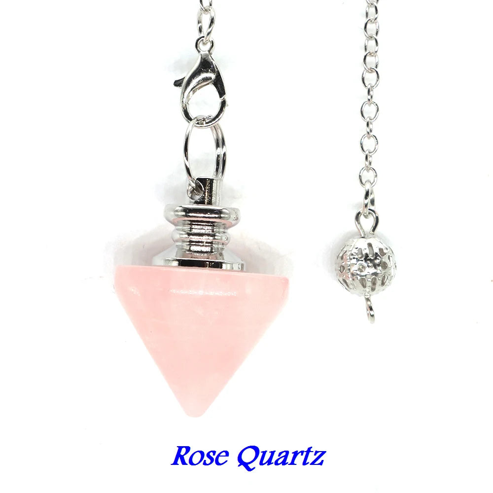 Natural Quartz Crystal Pendulum for Divination Reiki