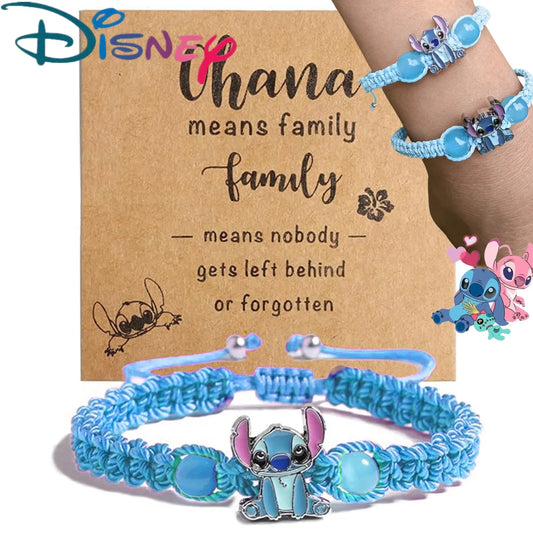 New Disney Stitch Woman Bracelet Cartoon Lilo & Stitch Anime Figure Print Cute Wristand