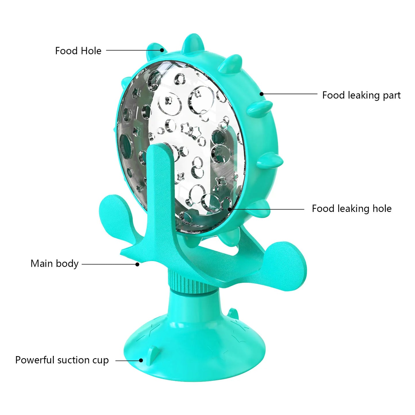 360° Rotating Pet Food Dispenser Interactive Pet Toy