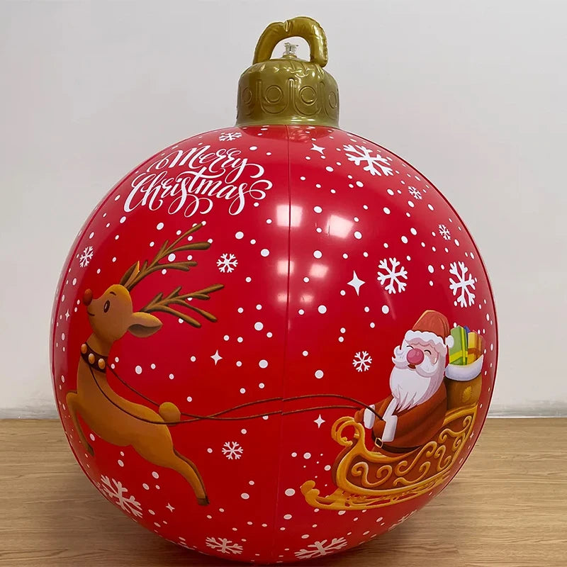 Christmas Inflatable Balloon Round PVC Large Christmas Balloon