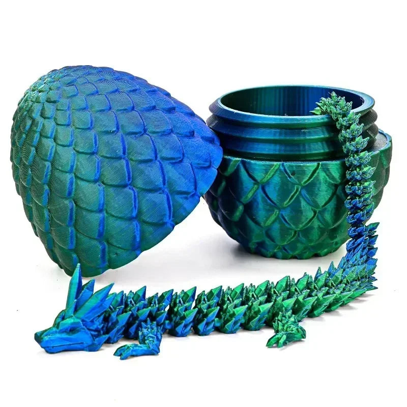 1/2PCS 3D Printed Dragon Egg with Dragon Full Articulated Dragon Model Movable Rotatable