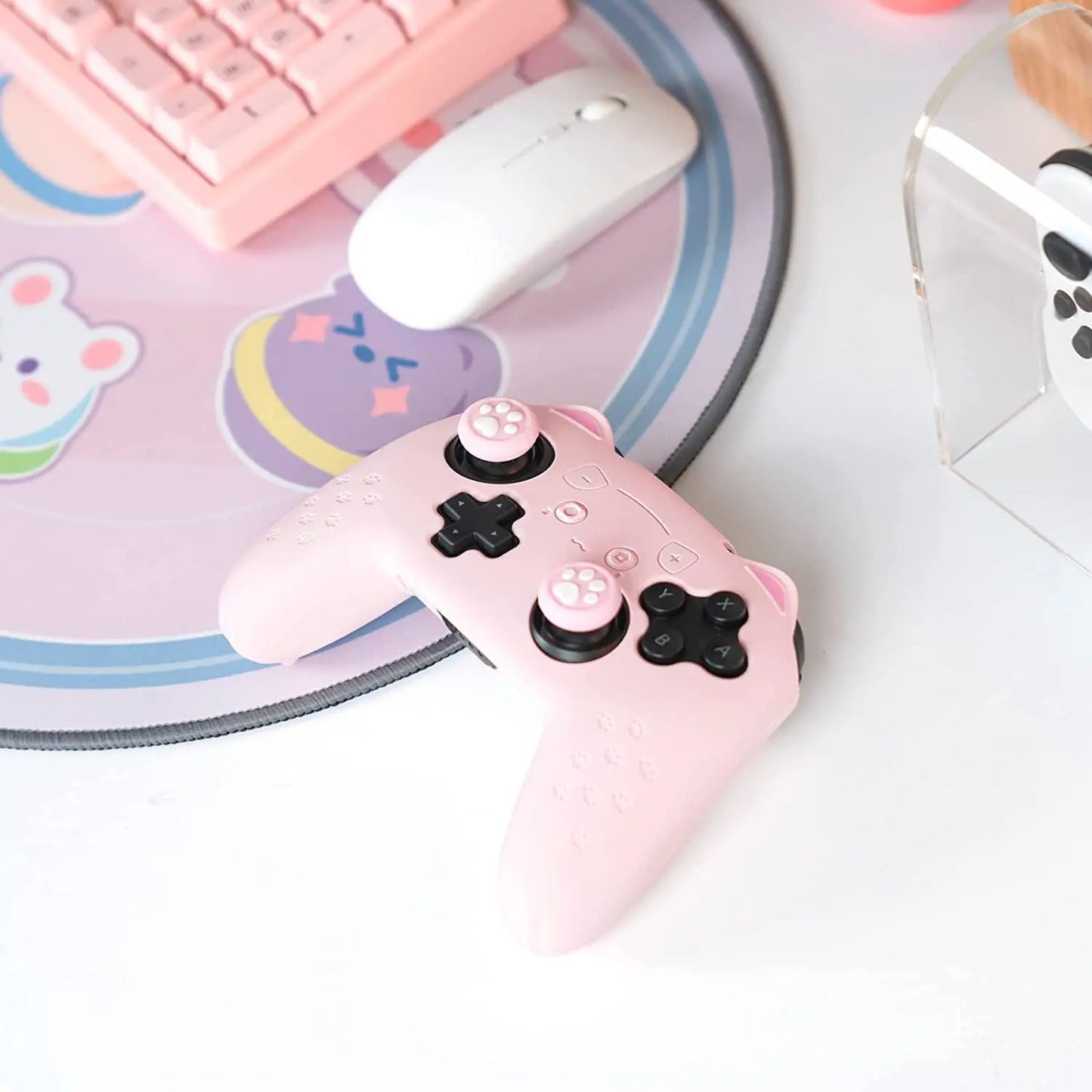 Pink Cat Paw Controller Compatible with Nintendo Switch Pro