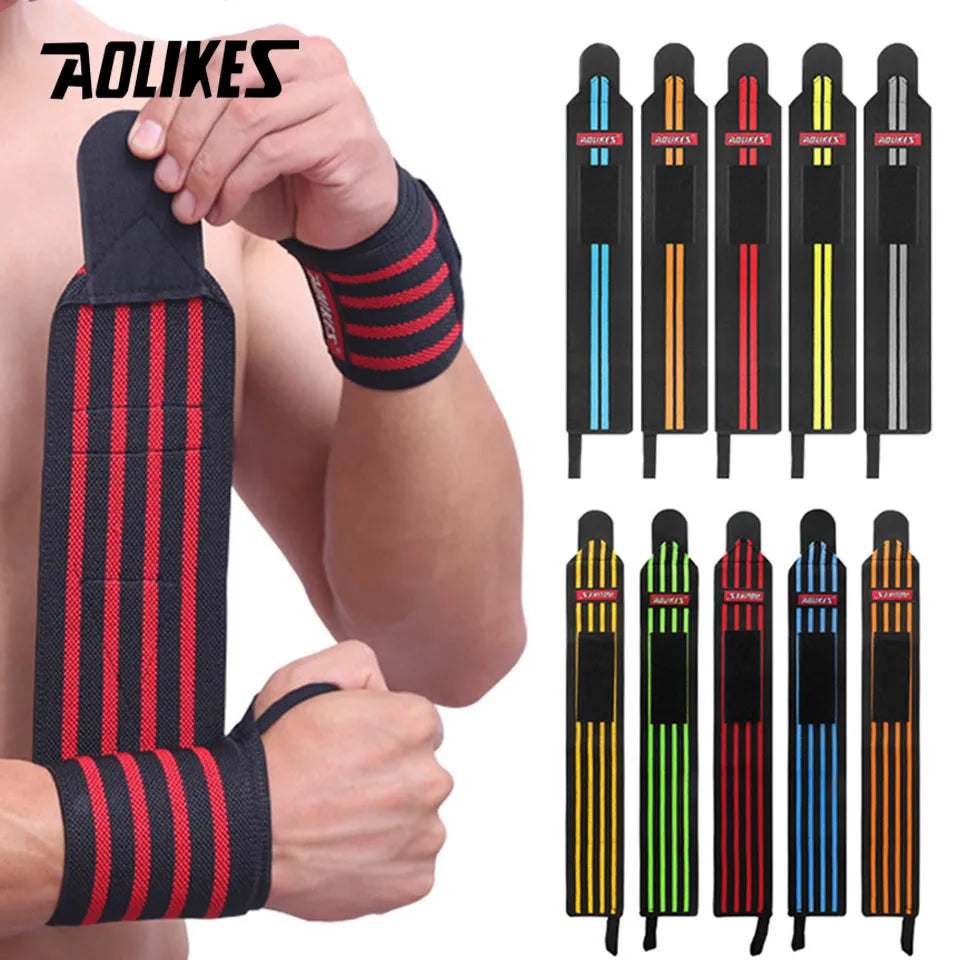 AOLIKES 1Pair Weightlifting Wrist Wraps - TotalWellnessMarketplace