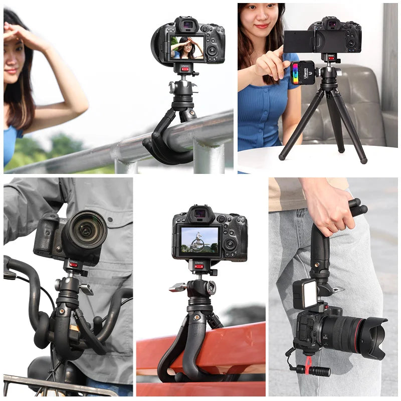 MT-68 Mini Flexible Tripod Stand for Camera DSLR Smartphone