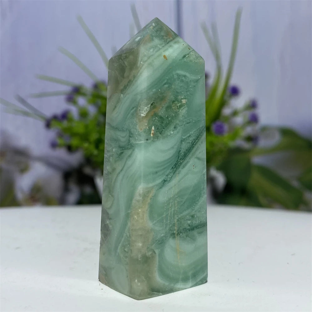 Natural Crystal Green Moonstone  Healing Reiki Wicca