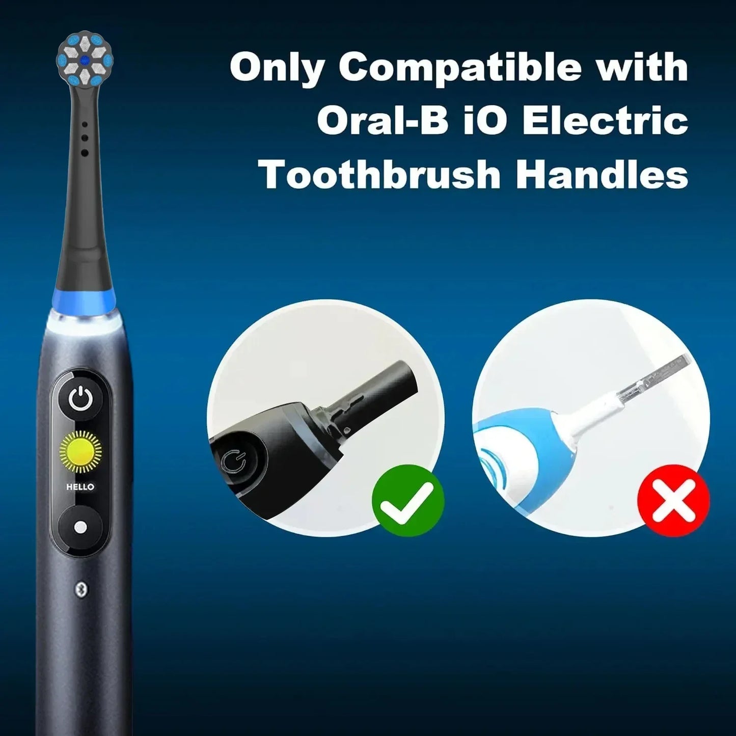 Toothbrush Head Compatible with Oral B iO Brush Electric for 3/4/5/6/7/8/9/10,4 Pack