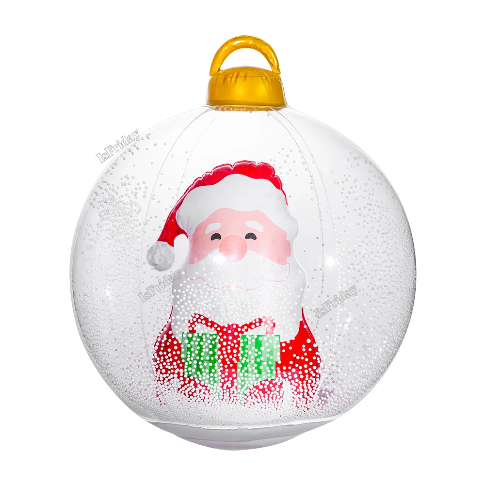 60cm Giant Luminous Inflatable Christmas Balls With Lights Pvc Outdoor