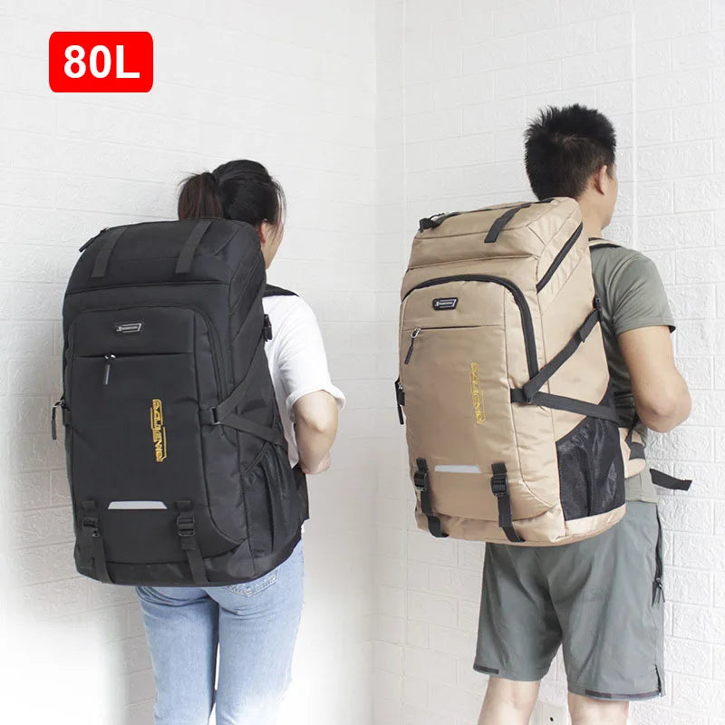 80L 50L Outdoor Backpack Men's Women's Travel Luggage Rucksack Sports Climbing Camping Hiking