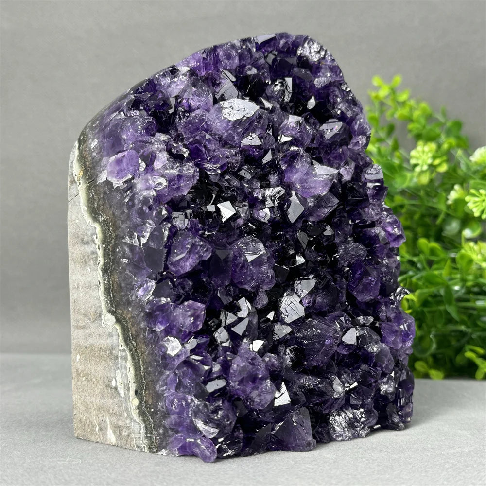 Natural Violet Crystal Cluster Geode Reiki Treatment Meditation Lucky