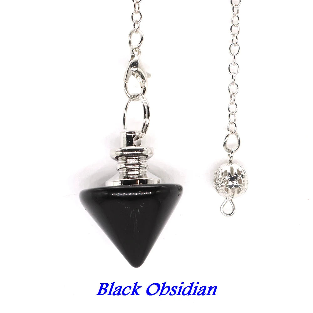 Natural Quartz Crystal Pendulum for Divination Reiki