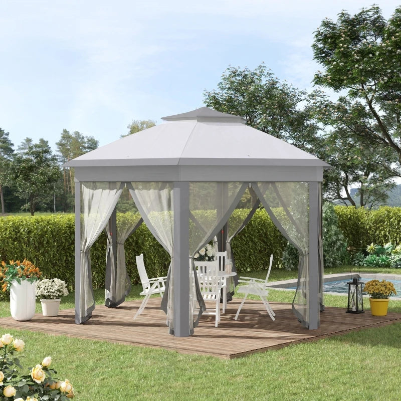 13' Pop Up Gazebo Hexagonal Canopy - TotalWellnessMarketplace