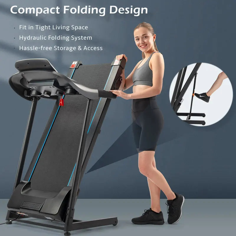 Electric Motorized Treadmill with Audio Speakers