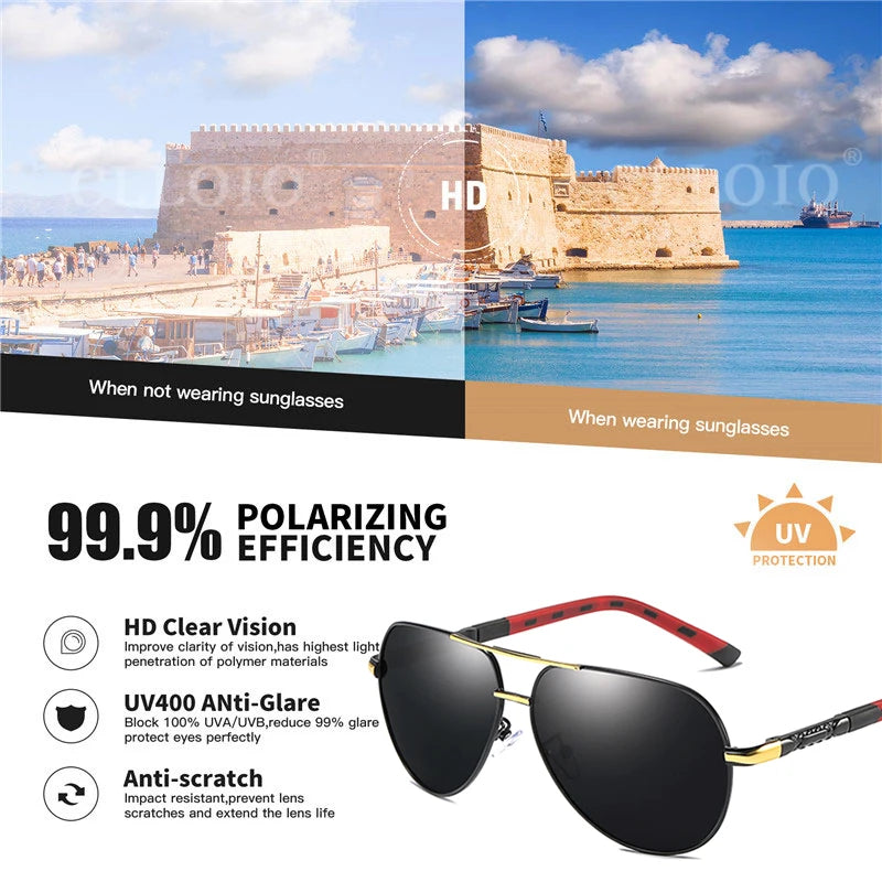 Men Classic Aluminum Polarized Sunglasses Women