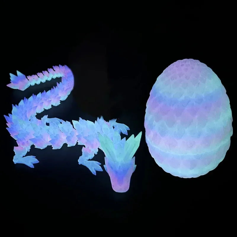 1/2PCS 3D Printed Dragon Egg with Dragon Full Articulated Dragon Model Movable Rotatable