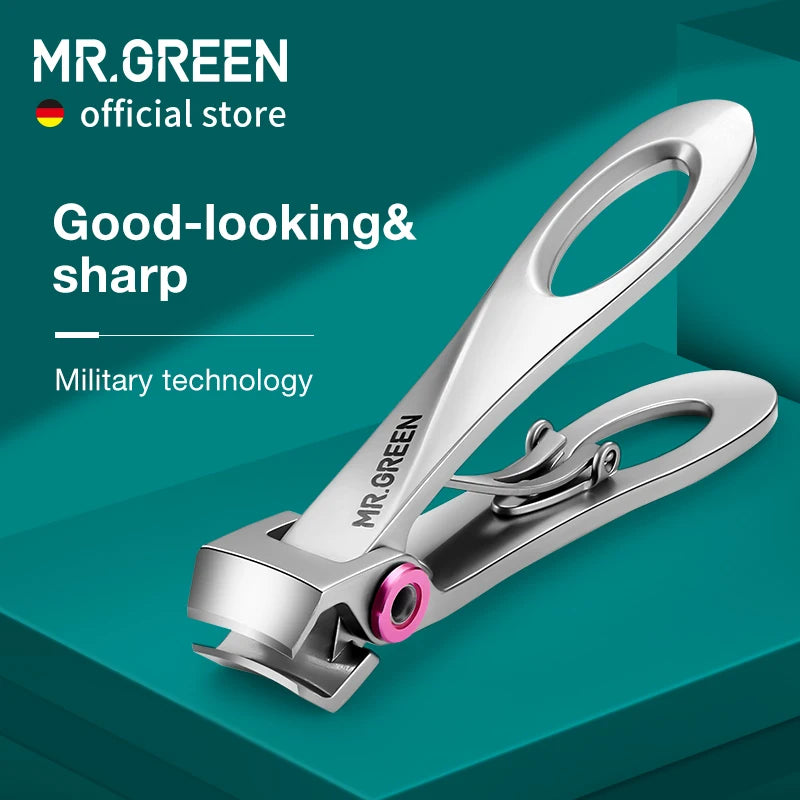 MR.GREEN Nail Clippers Stainless Steel Wide Jaw Opening Manicure Fingernail Cutter