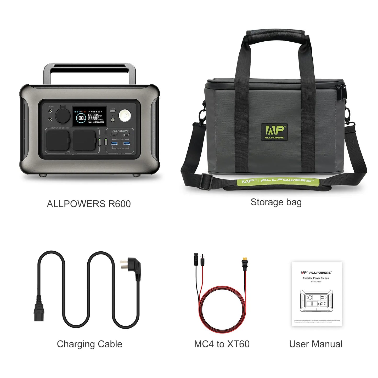 ALLPOWERS R600 Power Supply 299Wh Portable Powerstation 600W AC Outlets