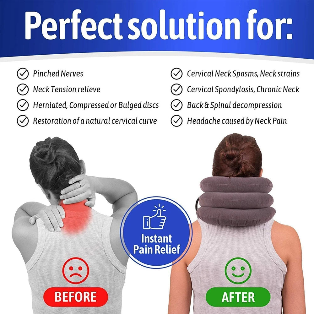 Cervical Neck Traction Device,Relief for Chronic Neck & Shoulder Alignment Pain