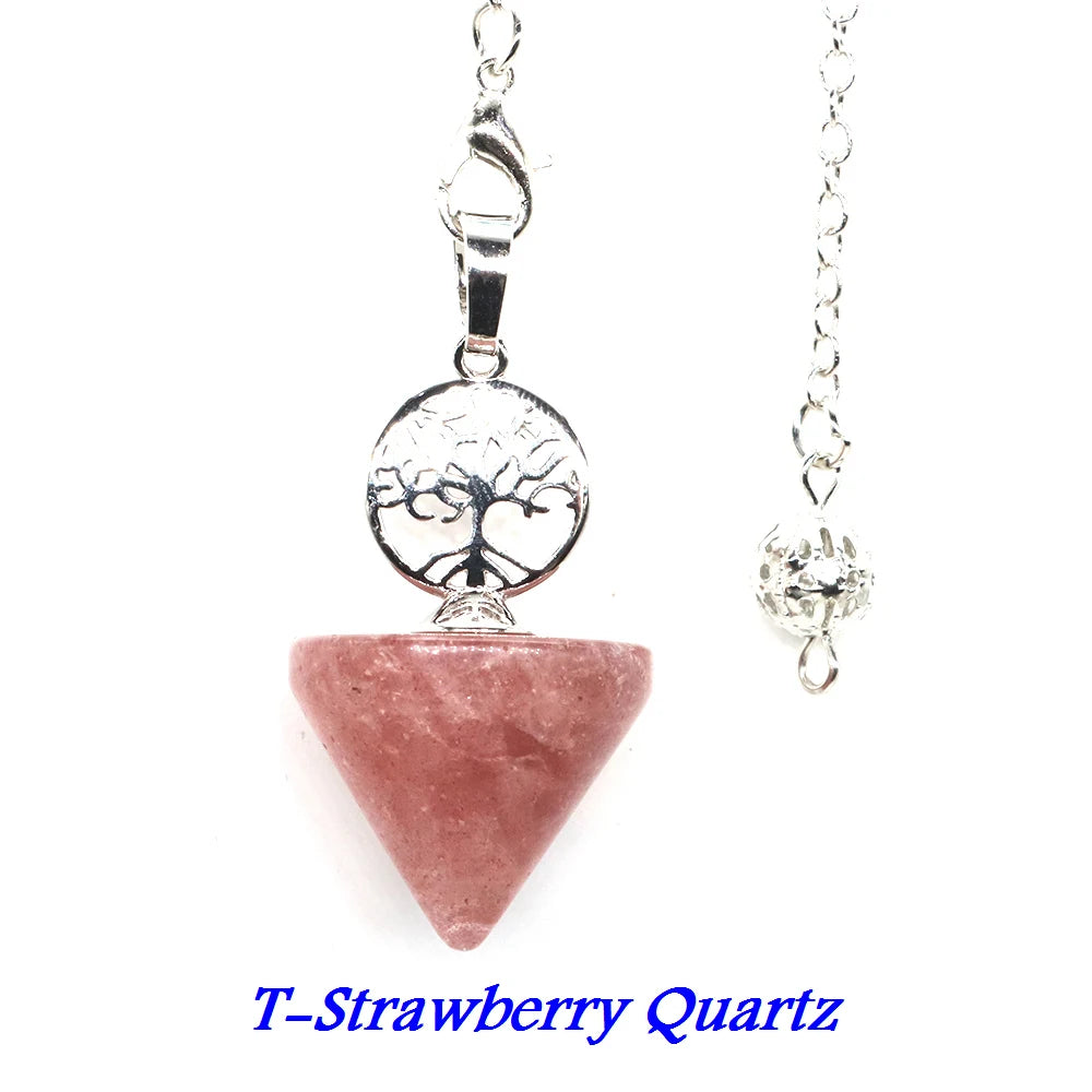 Natural Quartz Crystal Pendulum for Divination Reiki