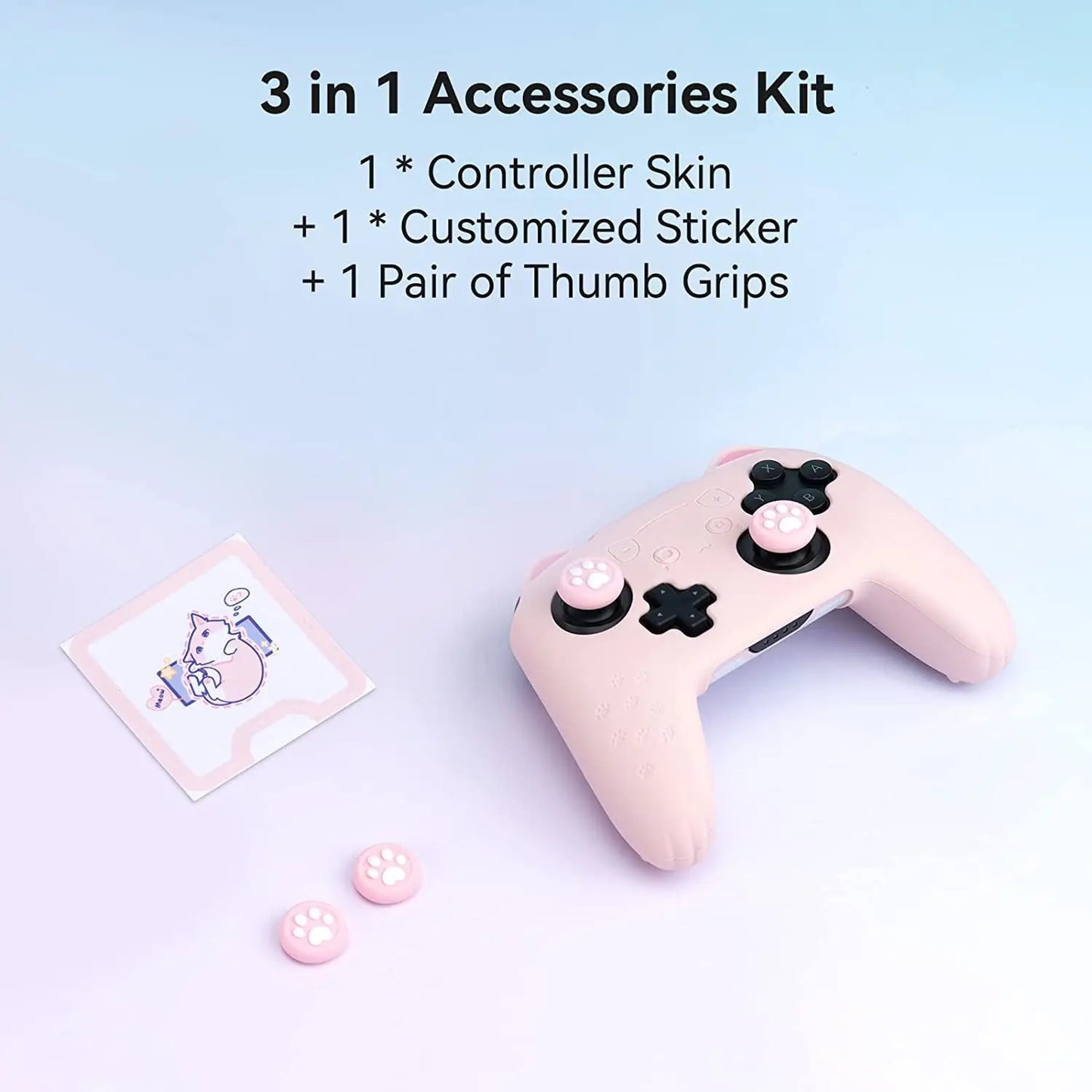 Pink Cat Paw Controller Compatible with Nintendo Switch Pro