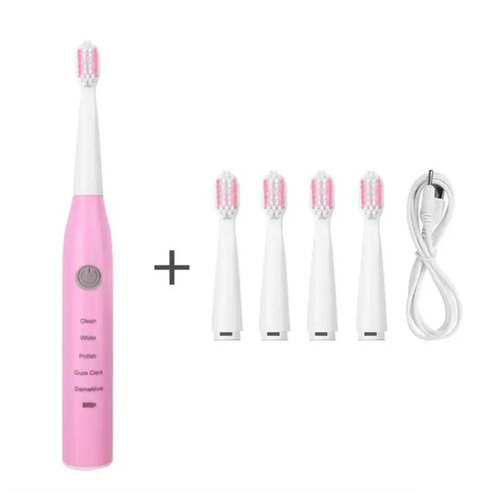 Rechargeable Sonic Electric Toothbrush - 5 Speeds, Waterproof