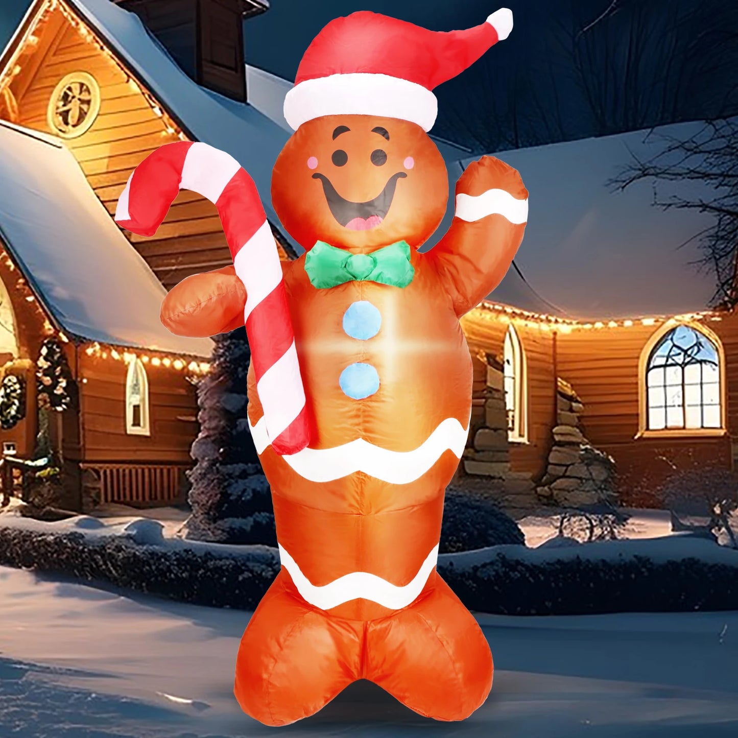 5FT Christmas Inflatables Gingerbread Man Outdoor Decoration