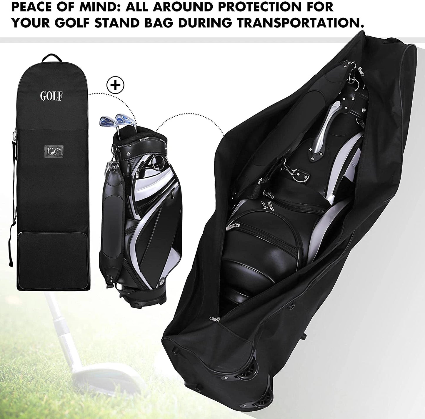 Soft Golf Travel Bags With Wheels Large Capacity