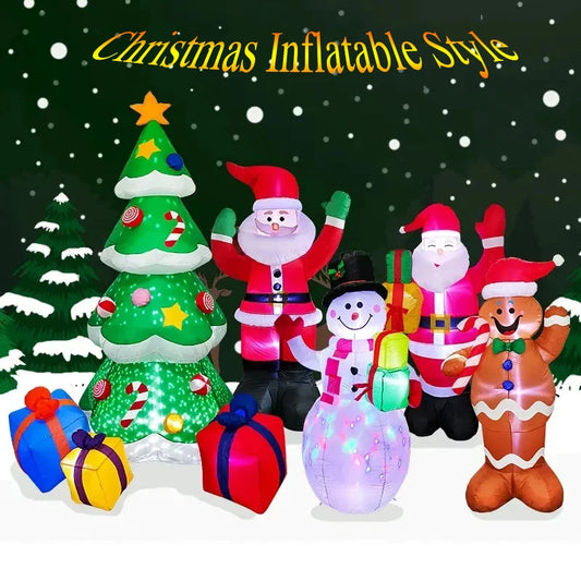 Christmas Inflatable Style Decoration Built-in LED Lights Inflatable