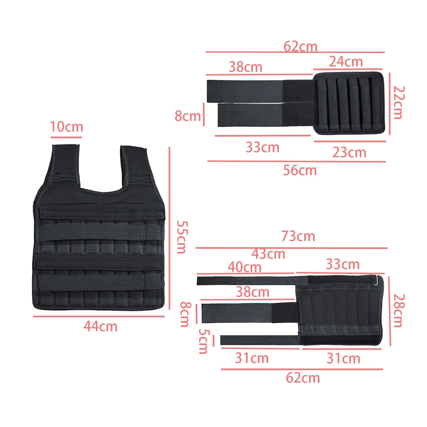 Running Weight Vest Lead Sandbag Leggings Equipment Training Adjustable Weight Fitness Vest Steel Plate Set