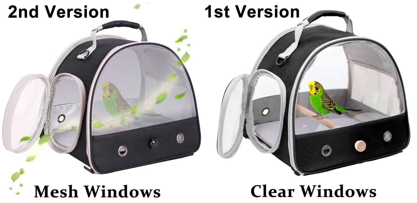 Portable Clear Bird Parrot Transport Cage