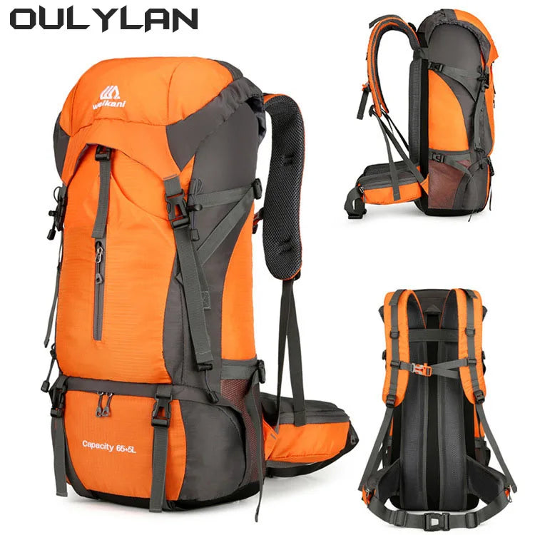 Oulylan 70L Travel Bag Large Capacity Camping Backpack Hiking Climbing Bags