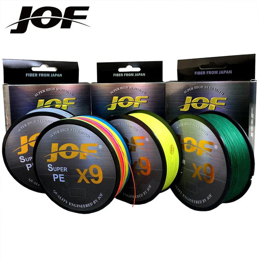 JOF 9 Weaves Fishing Line 500M 300M 100M 9 Strands Braided Fishing Line