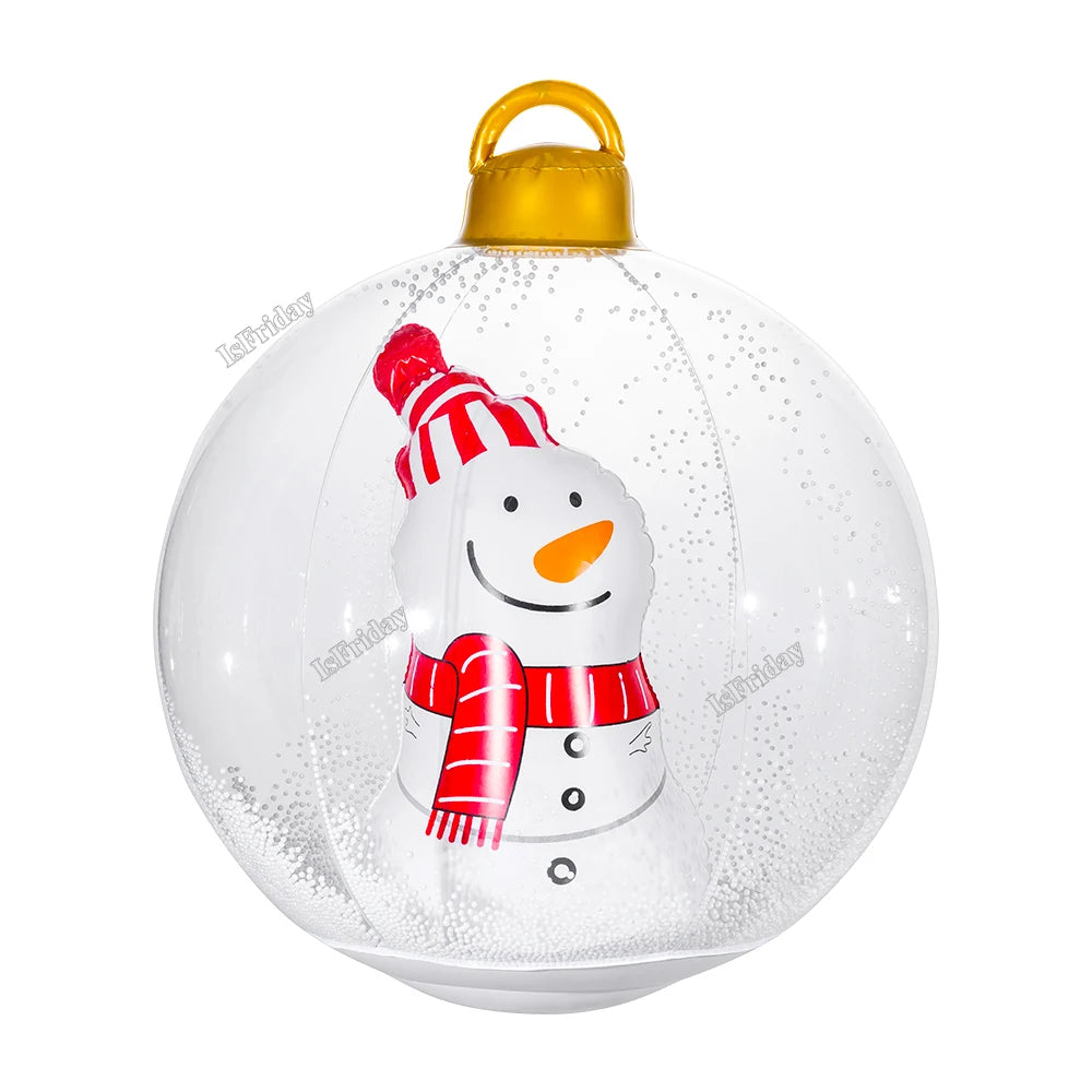 60cm Giant Luminous Inflatable Christmas Balls With Lights Pvc Outdoor