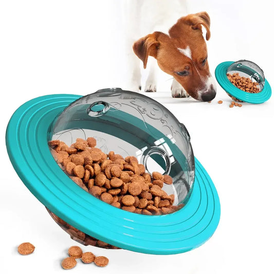 Flying Saucer Dog Game Flying Discs Toys Cat Chew Leaking Slow Food Feeder