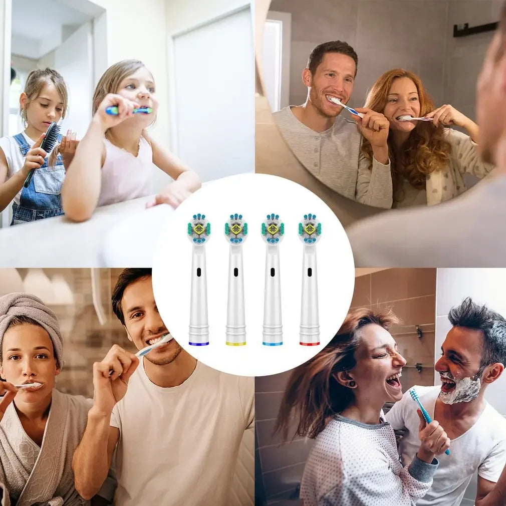 New 4PCS Electric Toothbrush Replacement Brush Heads For oral-b precision clean/3D white/floss action /sensitive