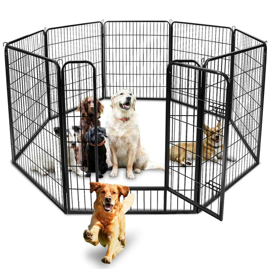 US Foldable 8 Panels 40'' Height for Large Dog Playpen