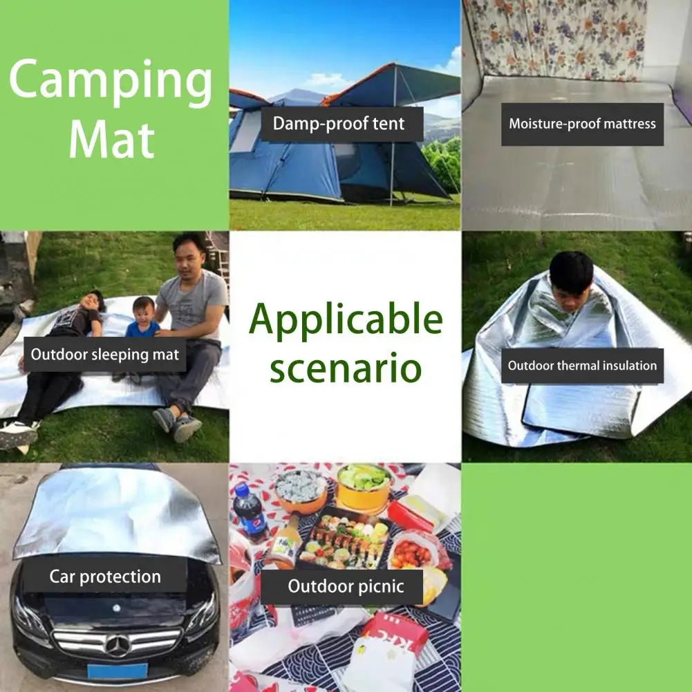 Camping Mat 1 Set Wear-resistant Waterproof Aluminum Film  Outdoor Folding Picnic Blanket