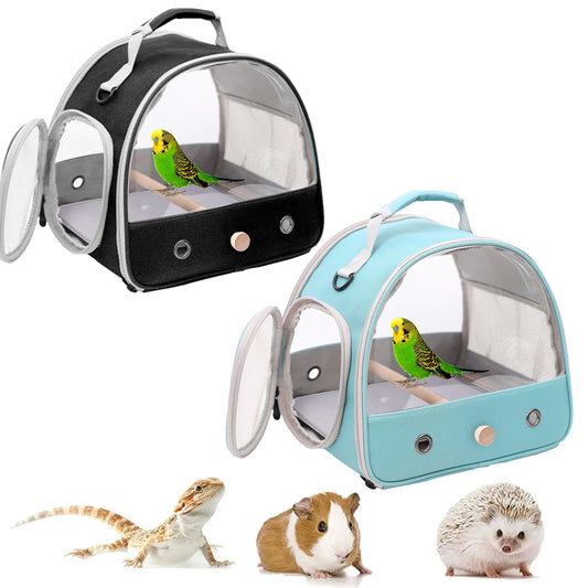 Portable Clear Bird Parrot Transport Cage